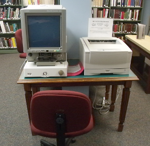 [photo: microfilm reader]